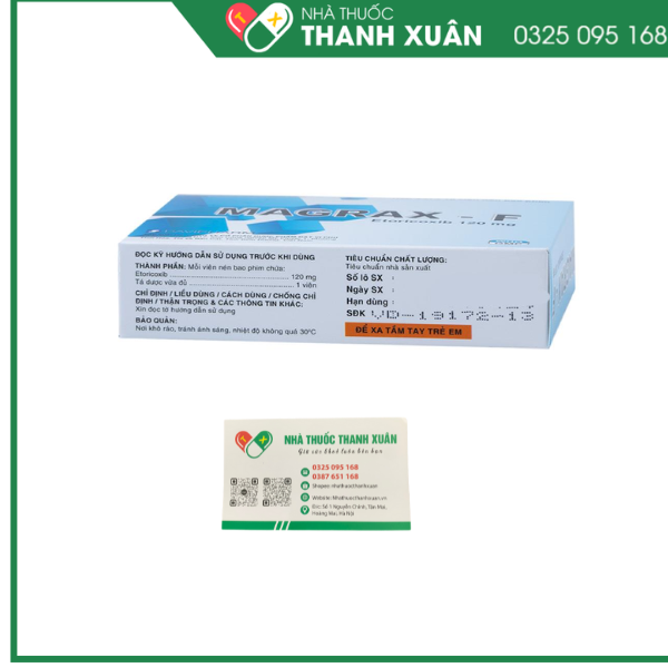 Thuốc Magrax-F 120mg DaviPharm điều trị cơn gout cấp (3 vỉ x 10 viên)